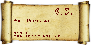 Végh Dorottya névjegykártya